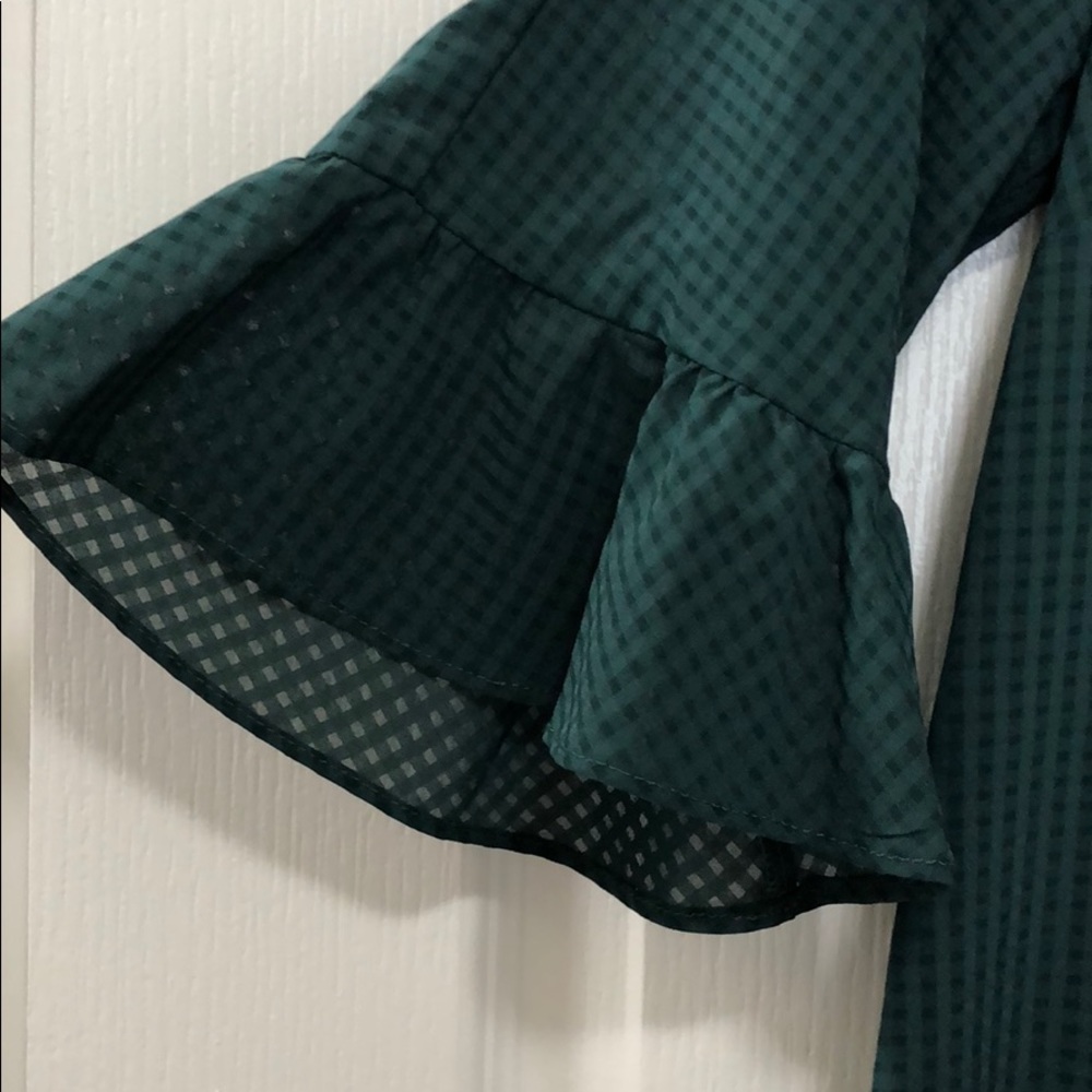 Green Ruffle Top - Picture 3 of 5